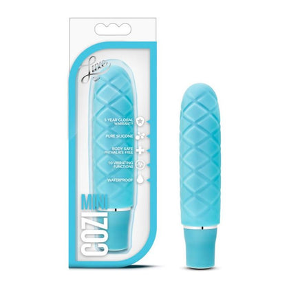 Luxe Cozi Mini Aqua - Sensual Silicone Vibrator (Model No. C-2021) - Gender-Neutral - Aqua Blue - Intimate Pleasure Toy - Adult Naughty Store