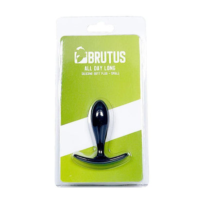Brutus All Day Long S Silicone Butt Plug - Model B1, Unisex Anal Pleasure Toy, Midnight Black