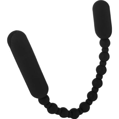 Luxury Pleasure Emporium X1 Rechargeable Booty Beads Black Anal Toy Model X1 Unisex Waterproof Vibrating Silicone Beads - Adult Naughty Store