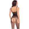 Dazel Sparkle DS-001 Crotchless Bodystocking Black for Women: Rhinestone Fishnet Erotica 🖤