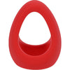 Introducing the Crimson Silicone Stirrup Cock Ring - Model ST35: Enhancing Pleasure and Performance for Him - Adult Naughty Store