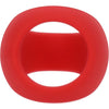 Introducing the Crimson Silicone Stirrup Cock Ring - Model ST35: Enhancing Pleasure and Performance for Him - Adult Naughty Store