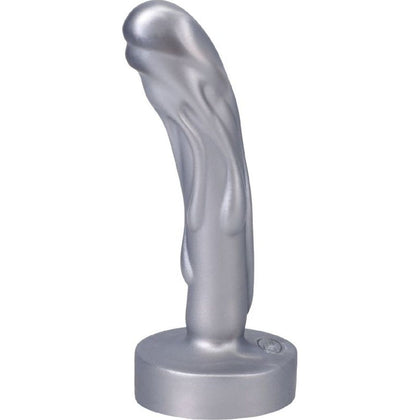 Tantus Mini Magma Silver Silicone G-Spot and P-Spot Dildo - Model TMMS-001 - Unisex Pleasure Toy - Silver