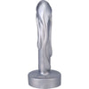 Tantus Mini Magma Silver Silicone G-Spot and P-Spot Dildo - Model TMMS-001 - Unisex Pleasure Toy - Silver - Adult Naughty Store