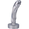 Tantus Mini Magma Silver Silicone G-Spot and P-Spot Dildo - Model TMMS-001 - Unisex Pleasure Toy - Silver - Adult Naughty Store