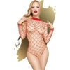 Introducing the Ravishing Red Coarse Mesh Scandalous Teddy - Model S310 for Women: A Bold and Daring Lingerie Piece for a Provocative Statement
