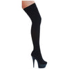 Seductive Pleasure Stiletto Stretch Lycra Thigh High Boot - Model S6 - Women's - Black - Adult Naughty Store