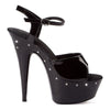 Sparkling Gems Rhinestone Platform Sandals - Black, 6