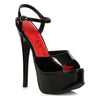 Introducing the Seductiva Stiletto Sandal Black 6.5in: The Ultimate Platform Pleasure Powerhouse! - Adult Naughty Store