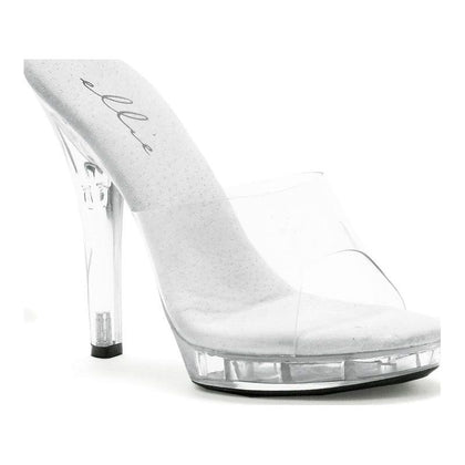 Clear Pleasure Slip-On Sandal - Model 5in - Women's Pleasure Footwear - Transparent