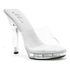 Clear Pleasure Slip-On Sandal - Model 5in - Women's Pleasure Footwear - Transparent - Adult Naughty Store