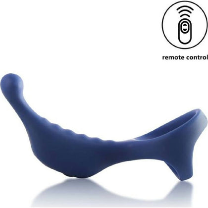 Introducing the Underquaker Vibro Anal Probe with Cockring and Remote - Model UQ-200: Advanced Unisex Perineum Massager for Intense Pleasure in Black