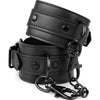 Sensual Bliss presents Model X123 Unisex Faux Leather Handcuffs Wrist Restraints in Black - An Elegant Choice for Exquisite Pleasure - Adult Naughty Store