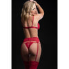 Indulge in Elegance with Lacy Secrets Sensation 4PC Unisex Intimate Red Lingerie Set
