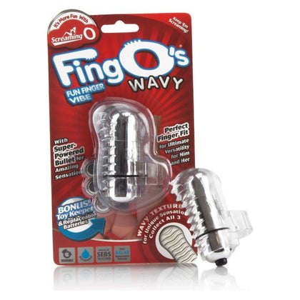 Introducing the FingO Clear Wavy Finger Vibrator - The Ultimate Pleasure Companion for Intimate Stimulation!