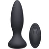 A-Play Thrust Adventurous Rechargeable Silicone Anal Plug With Remote - Model X1 - Male - Anal Stimulation - Black - Adult Naughty Store