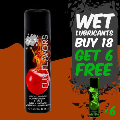 Wet® Fun Flavors® Warming Lubricants FlavourHeat 5000 Unisex Oral & Intercourse Sensation in Red
