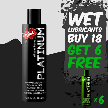 Platinum Wet® Platinum® Luxury Silicone Lubricant™ - Top-Choice Premium Silicone Lubricant for Intimate Play - Model PLSL-001 - Unisex - Full-Body and Intimate Pleasure - Clear