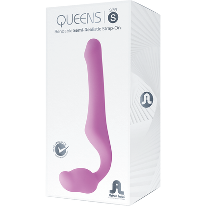 Adrien Lastic Queens Strapless Strap On Purple Small - Dual Pleasure Silicone Dildo for Women and Couples - Adult Naughty Store