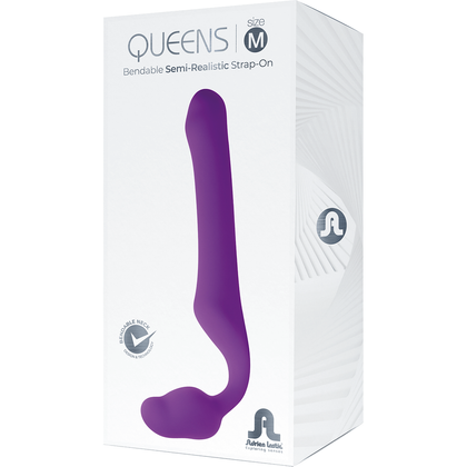 Adrien Lastic Queens Strapless Strap On Purple Medium: The Ultimate Dual Pleasure Silicone Strapless Strap-On Dildo for Couples - Adult Naughty Store