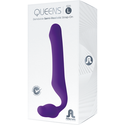 Adrien Lastic Queens Strapless Strap On Dildo - Model QSL-12L - Large - Dual Pleasure for Couples - Purple - Adult Naughty Store