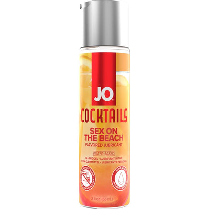 JO Cocktails Sex On The Beach Water-Based Lubricant - Silky Smooth, Calorie and Sugar Free, Vaginally Safe - 2 Oz / 60 ml