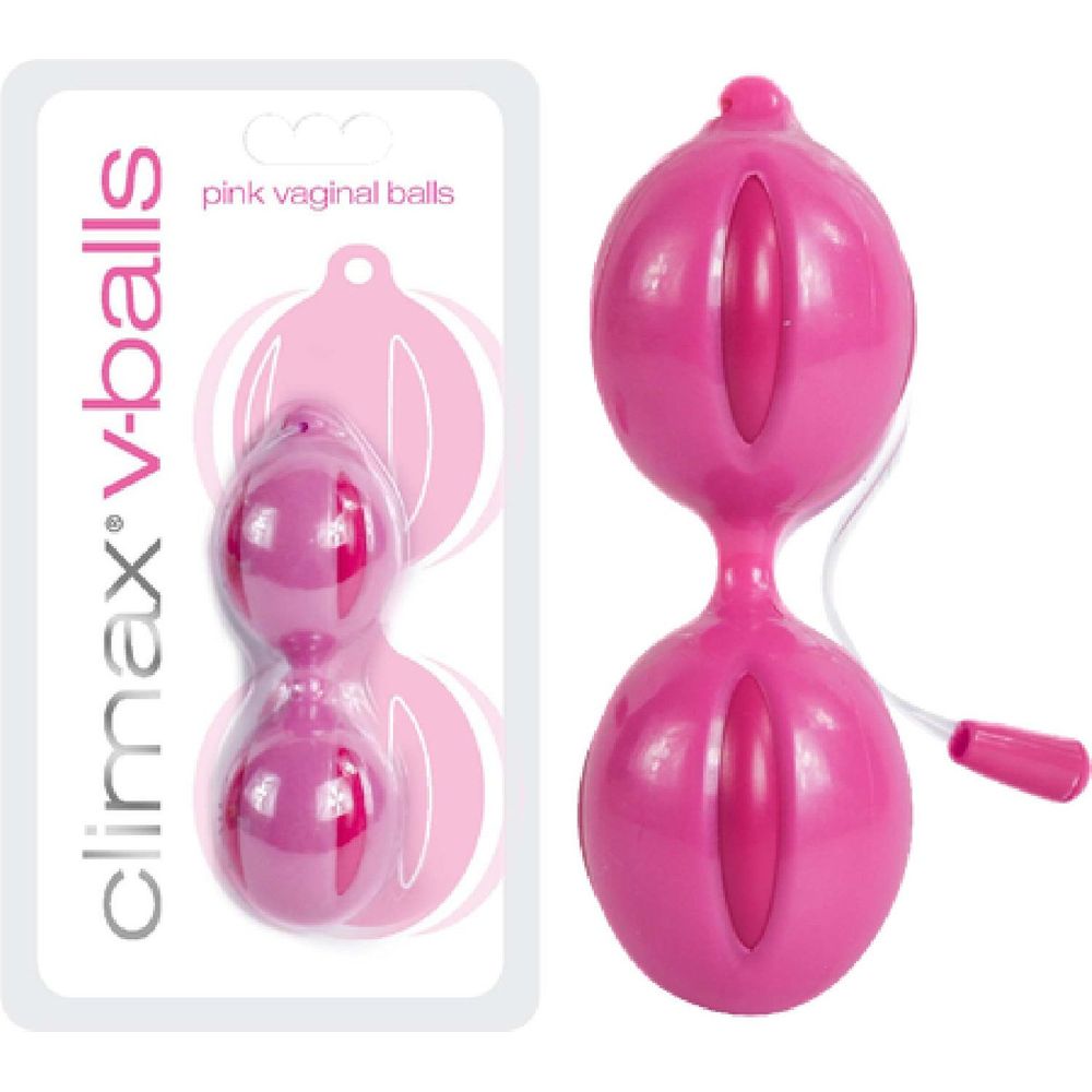 Introducing the Sensual Pleasure V-Ball Vagina Balls - Model V2.0 - For Her Sensual Delights - Deep Pink
