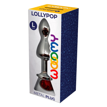 Wooomy Lollypop Double Ball Metal Plug Red L - Sensual Pleasure Enhancer for Anal Play - Adult Naughty Store