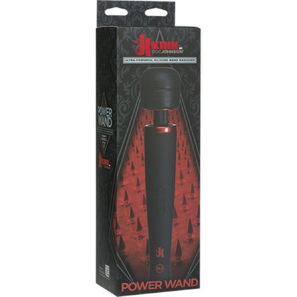 Kink by Doc Johnson Power Wand Massager | Kink Wand Revolver 8000 | Unisex | Full-Body Stimulation | Black & Red