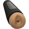 Doc Johnson Man Squeeze Stud Hard Case Masturbator - Lifelike Ass Opening, Internal Texture, Suction-Adjusting End Cap - Men's Anal Pleasure Toy - Black