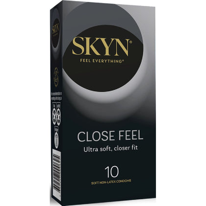 SKYN Close Feel 10's Ultra-Smooth Non-Latex Condoms for Men Natural Sensation in Natural Colour
