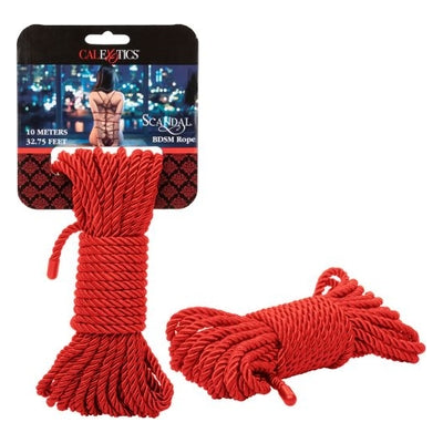 Scandal BDSM Rope 10M Red - The Ultimate Shibari Bondage Rope for Sensational Pleasure