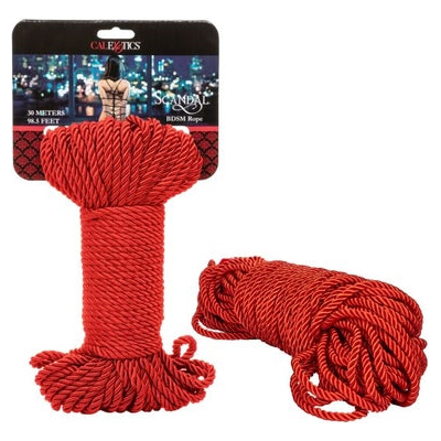 Scandal BDSM Rope 30M Red: The Ultimate Shibari Pleasure Enhancer for Bondage Enthusiasts