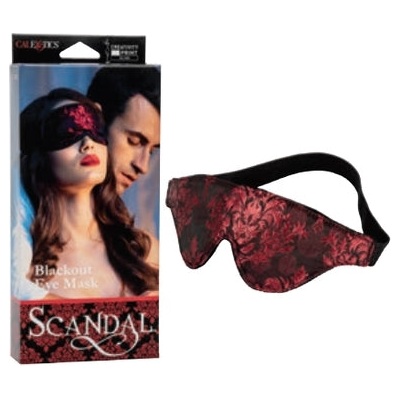 Scandal Blackout Eye Mask - Sensory Play Blindfold for Enhanced Pleasure - Model: SBE-001 - Unisex - Full Blackout - Elegant Brocade Design