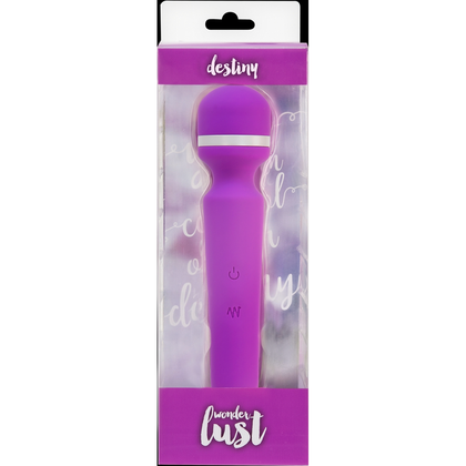 Wonderlust Destiny Purple Rechargeable Wand Vibrator for Women - Powerful Rumbly Vibrations for Intense Pleasure - Adult Naughty Store