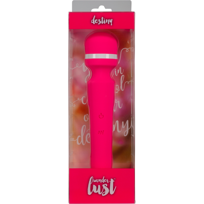 Wonderlust Destiny Pink Rechargeable Wand Vibrator for Women - Powerful Rumbly Vibrations for Intense Pleasure - Adult Naughty Store