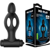 Mr.Play Black Silicone Vibrating Anal Plug - Model X1 - The Ultimate Pleasure for Intense Anal Stimulation in Stylish Matte Black