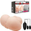 Introducing the Sensual Pleasure Co. Busty Butt Vagina and Anal Stimulator - Model X1 - Dual Pleasure for Him and Her - Flesh - Adult Naughty Store