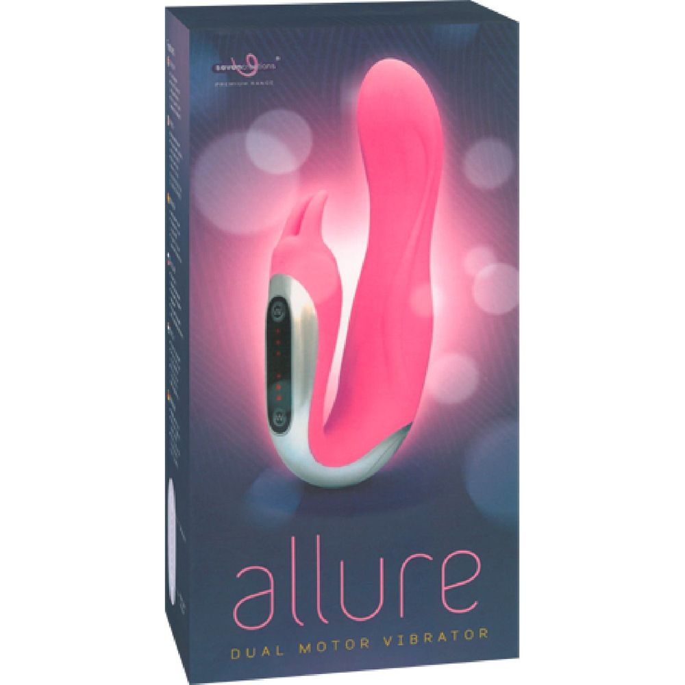 Allure Premium Luxury Silicone Dual-Action Rabbit Vibrator - Model AR-420 - Women's G-Spot and Clitoral Stimulation - Deep Pink