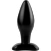 Introducing the Sensual Pleasures Elite Medium Silicone Plug (Model SP-2021) - A Sultry Delight for Intimate Bliss in Black