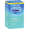 Durex Regular 30's Lubricated Latex Condoms for Enhanced Pleasure - Transparent, Easy-On Shape, World's Trusted Condom Brand