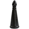 TitanMen Intimidator Black Ribbed Anal Pleasure Plug - Model 11: The Ultimate Unisex Black Ribbed Anal Pleasure Plug for Intense Pleasure