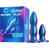 Durex Play Deep & Deeper Anal Plug Set - Model X123: Unisex Silicone Butt Plug Set for Enhanced Pleasure in Anal Play - Black