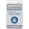 Introducing the Sensual Blue TitanMen X1 Stretch To Fit Cock Ring - The Ultimate Pleasure Enhancer for Him