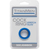 Introducing the Sensual Blue TitanMen X1 Stretch To Fit Cock Ring - The Ultimate Pleasure Enhancer for Him - Adult Naughty Store