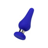 Introducing the PleasureLux Deluxe Silicone Anal Plug - Model TAC-10C: A Captivating Blue Sensation for All Genders - Adult Naughty Store