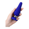 Introducing the PleasureLux Deluxe Silicone Anal Plug - Model TAC-10C: A Captivating Blue Sensation for All Genders - Adult Naughty Store