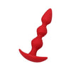 Introducing the Exquisite Pleasure Silicone Anal Plug Trio - Model 3X, for Sensational Stimulation and Delight in Red - Adult Naughty Store