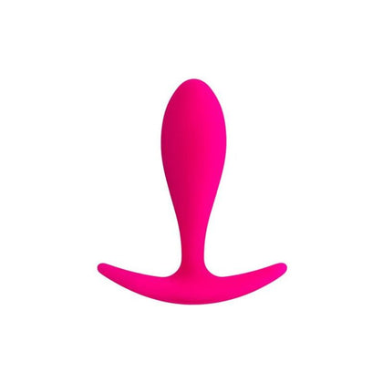 Introducing the Sensual Pleasures Pink Silicone Anal Plug - Model No. TH-007: Designed for Ultimate Sensation and Comfort