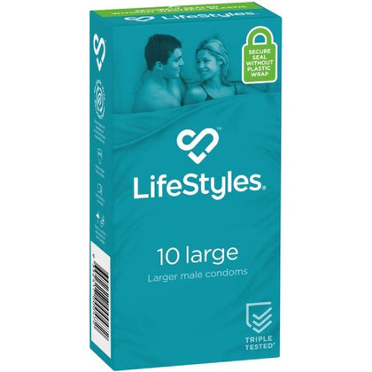 Durex Large Easy-Fit Condoms - Comfortable Fit, Natural Colour, Smooth Texture, Lubricated